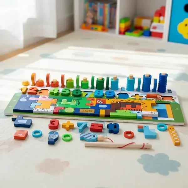 Producto - Tablero de Madera 5 Actividades en 1