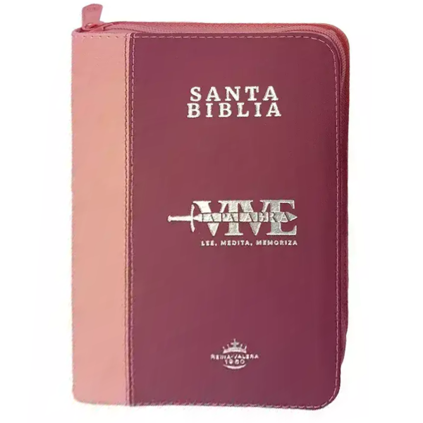 Producto - Biblia De Estudio "Vive La Palabra" Reina Valera 1960 Con Cierre Duo Rosa