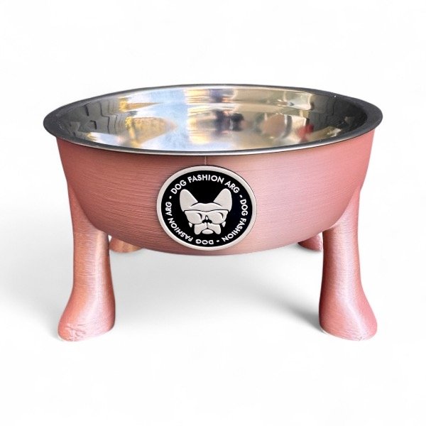 Producto - Comedero patitas rose perlado small