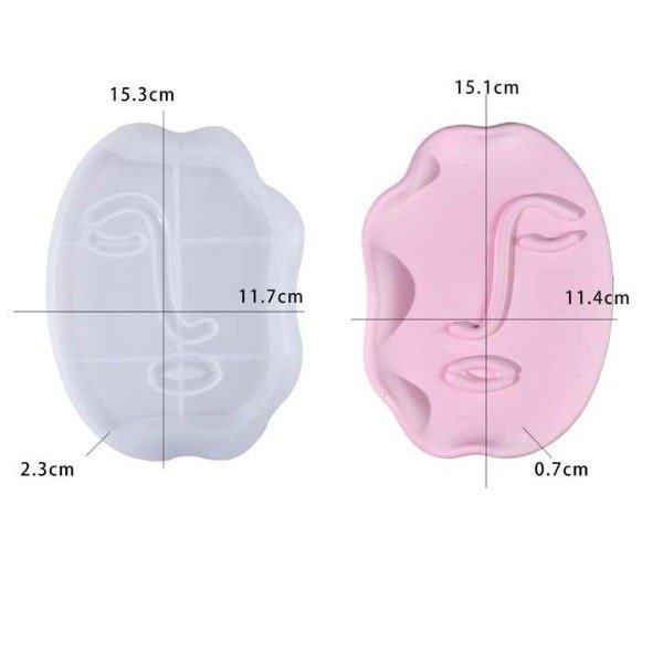 Producto - Oferta Molde silicona bandeja rostro abstracto - 1