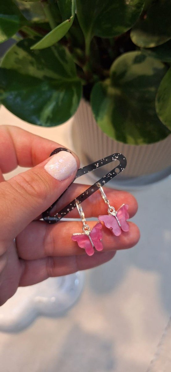 Producto - Argollitas Blanco Mariposas