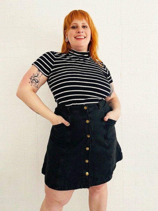 Producto - Falda Juliana gabardina negra