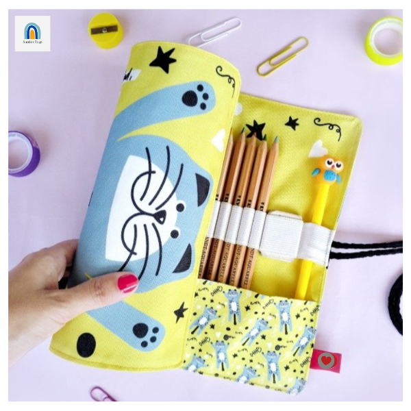 Producto - Cartuchera Enrollable LUIGI EL GATO ARTISTA