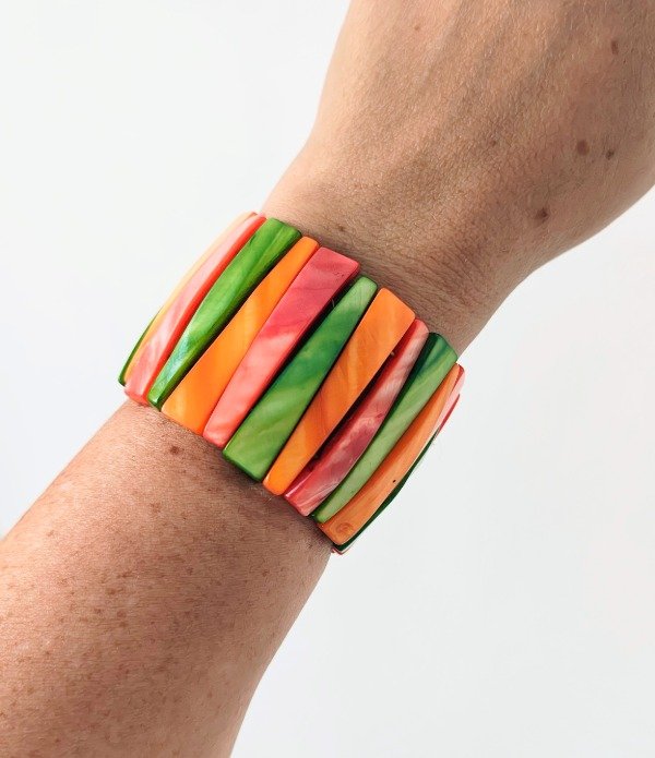 Producto - Pulsera de Piedra de Nácar Multicolor