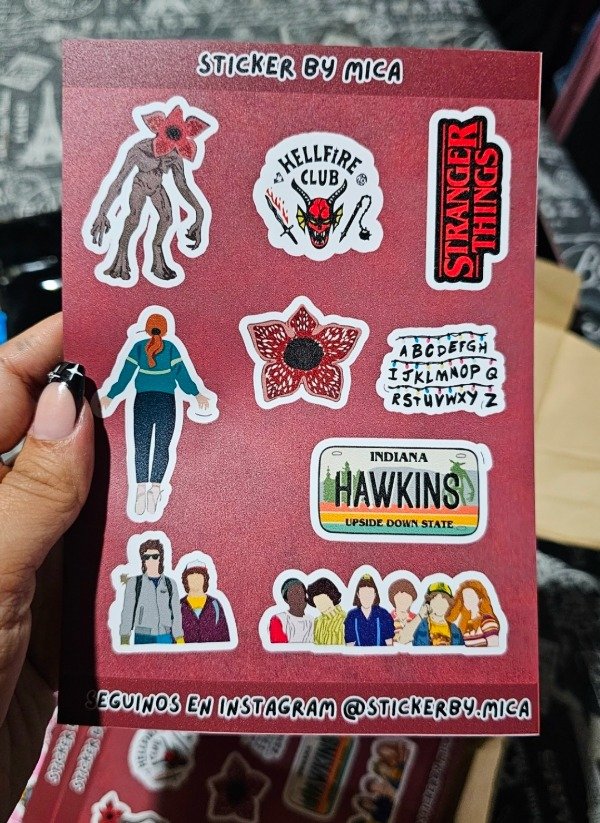 Producto - Plancha stickers stranger things