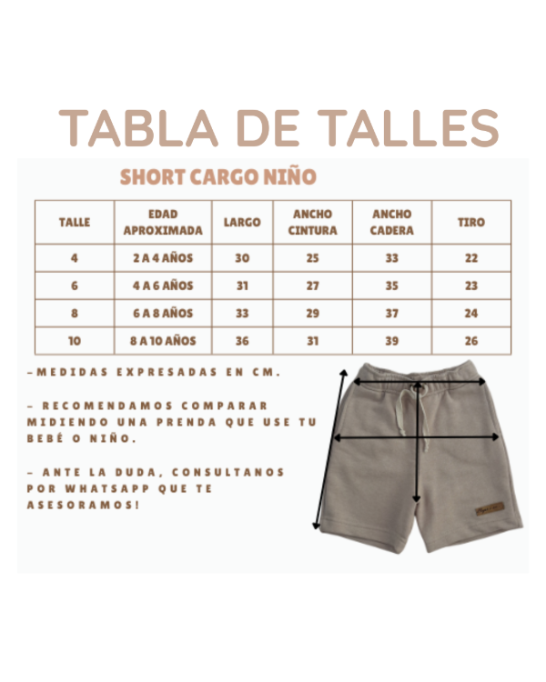 Producto - SHORT CARGO POLINA NIÑO RAYADO - 2