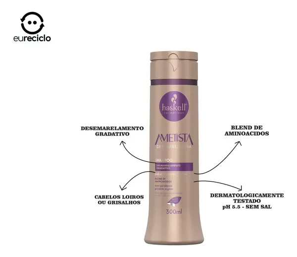 Producto - Shampoo Ametista desamarillador Haskell 300ml