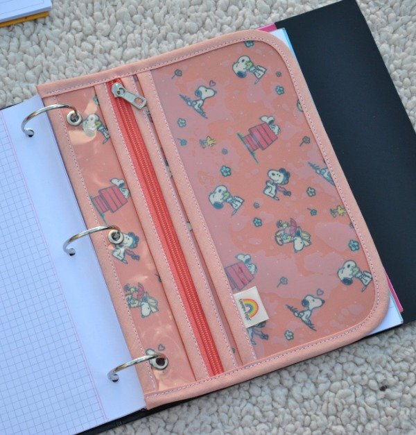 Producto - Cartuchera para Carpeta Snoopy Coral