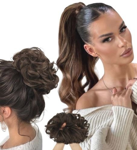 Producto - Cola cabello ondulado + Rodete Premium