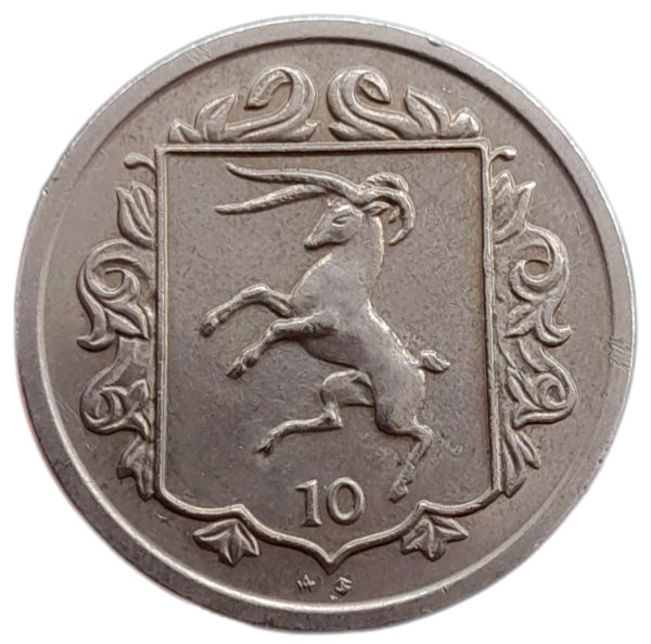Producto - Isla de Man 10 Pence 1984 Carnero Km#115 XF+