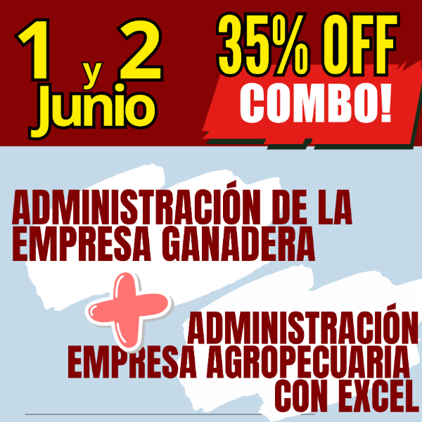 Producto - COMBO 2 CURSOS: Administración Ganadera + Gestión Agropecuaria con Excel