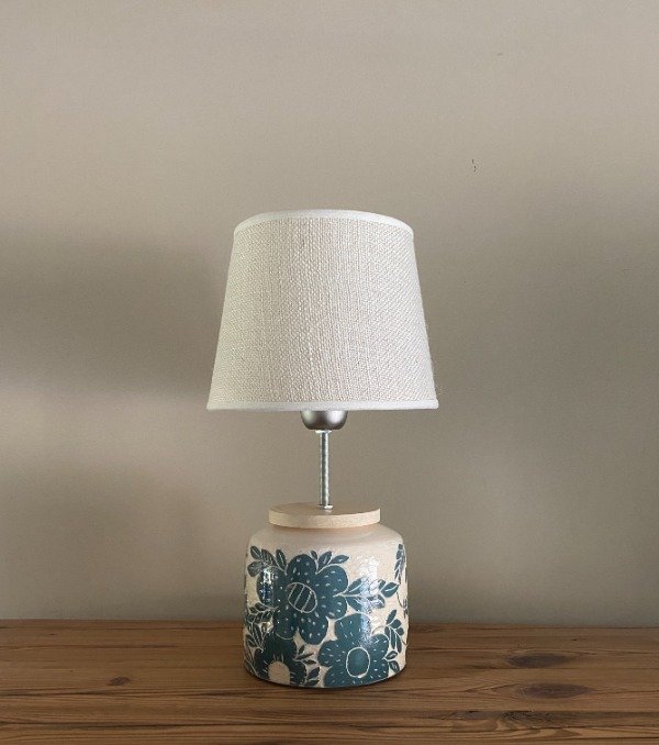 Producto - Lámpara Flora color azul verdoso -A PEDIDO