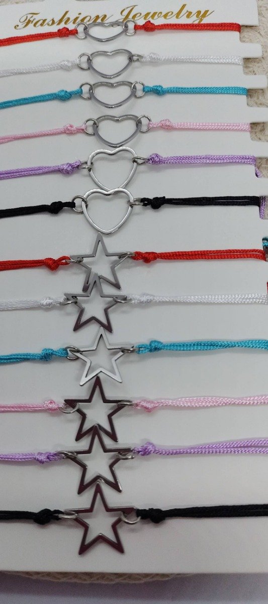 Producto - Pulseras de estrella y corazon