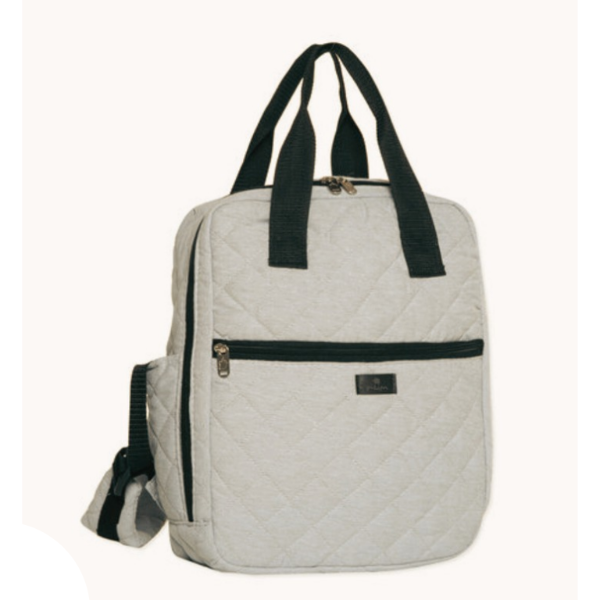 Producto - Mochila maternal rombos gris