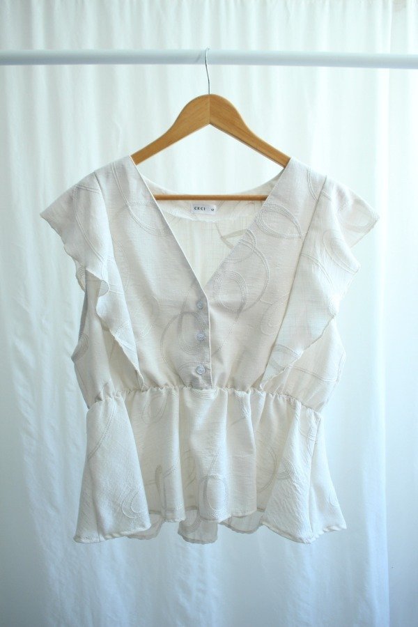 Producto - Blusa WINDFLOWER - lino bordado