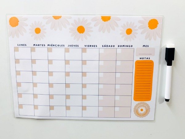Producto - Planner Mensual Imantado Margaritas