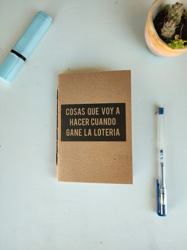 Producto - Libreta "Cosas que voy a hacer cuando me gane la lotería"