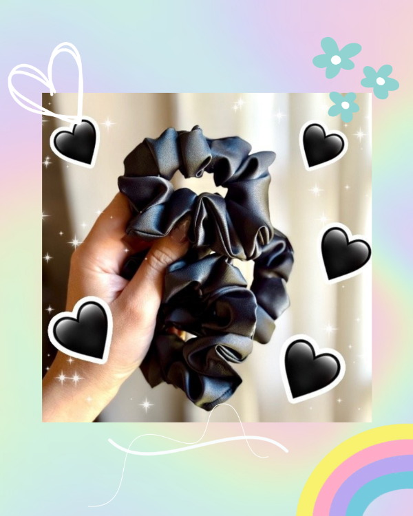 Producto - Scrunchies Satén Negro