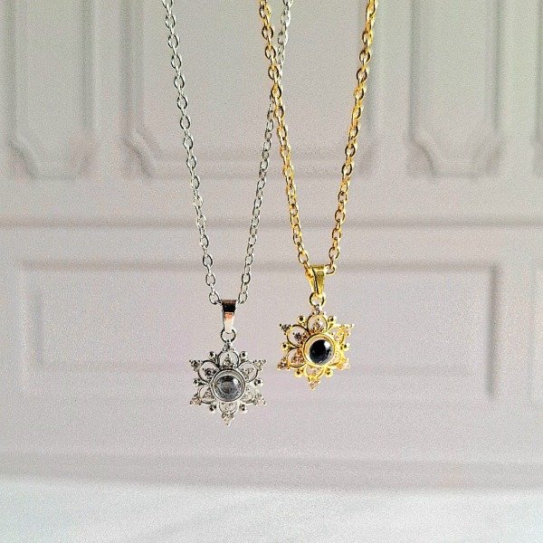 Producto - Collar "TE AMO EN 100 IDIOMAS" flor - 0