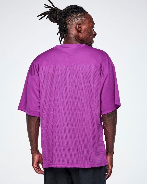 Producto - Ultrabright Oversized Mesh Sports Jersey - Purple Power - 5