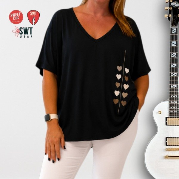 Producto - Remerón Lena Corazones Laterales Viscosa hasta Talle 7 Manga Corta