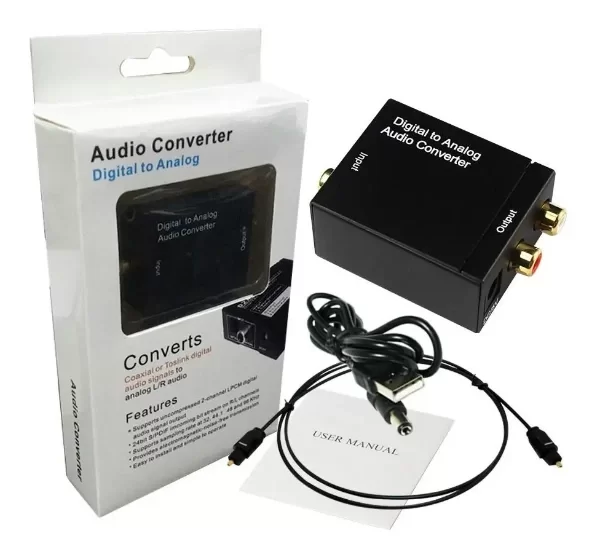 Producto - Conversor Audio Optico Digital Toslink A Analogico Rca - 1