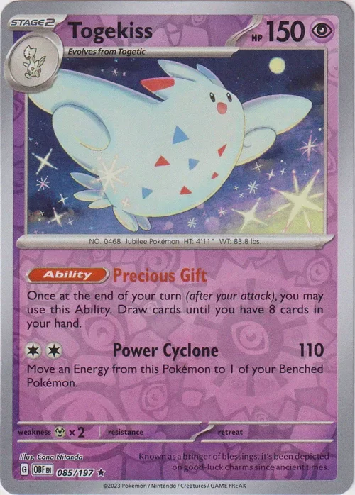 Producto - Togekiss - 085/197 - Obsidian Flames - Reverse Holo