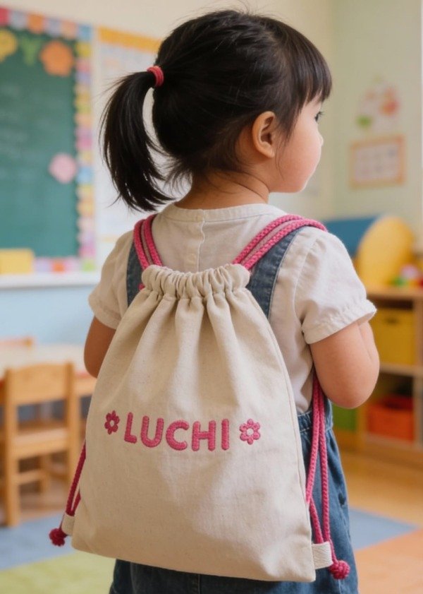 Producto - Mochilas bordadas con nombre para jardín de infantes