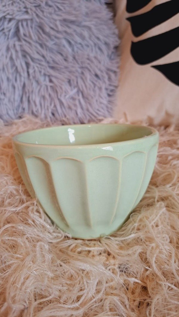 Producto - Bowls cerámica vainilla verde agua