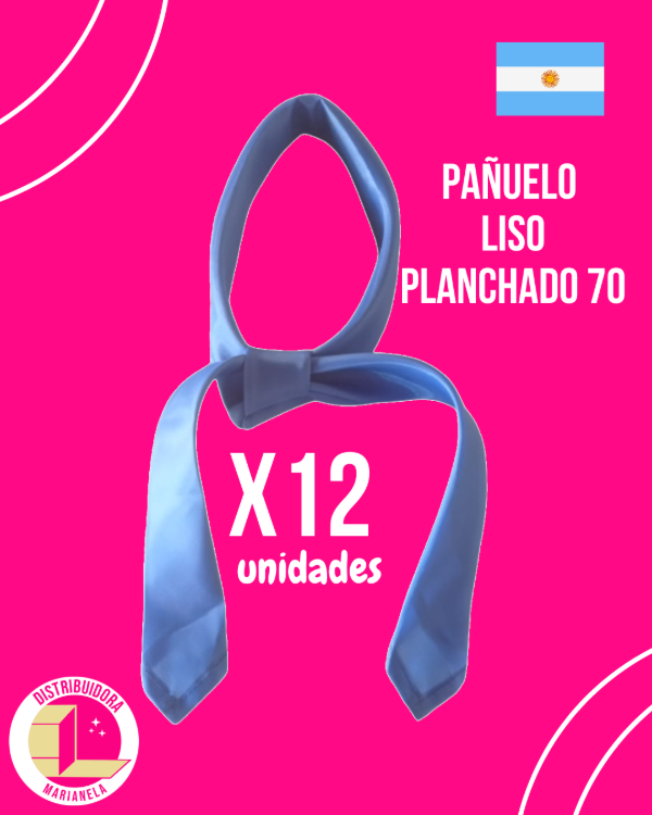 Producto - Pañuelo Liso 70 cm planchado - Pack x12 unidades