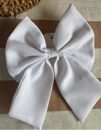 Producto - Moño blanco con lazo