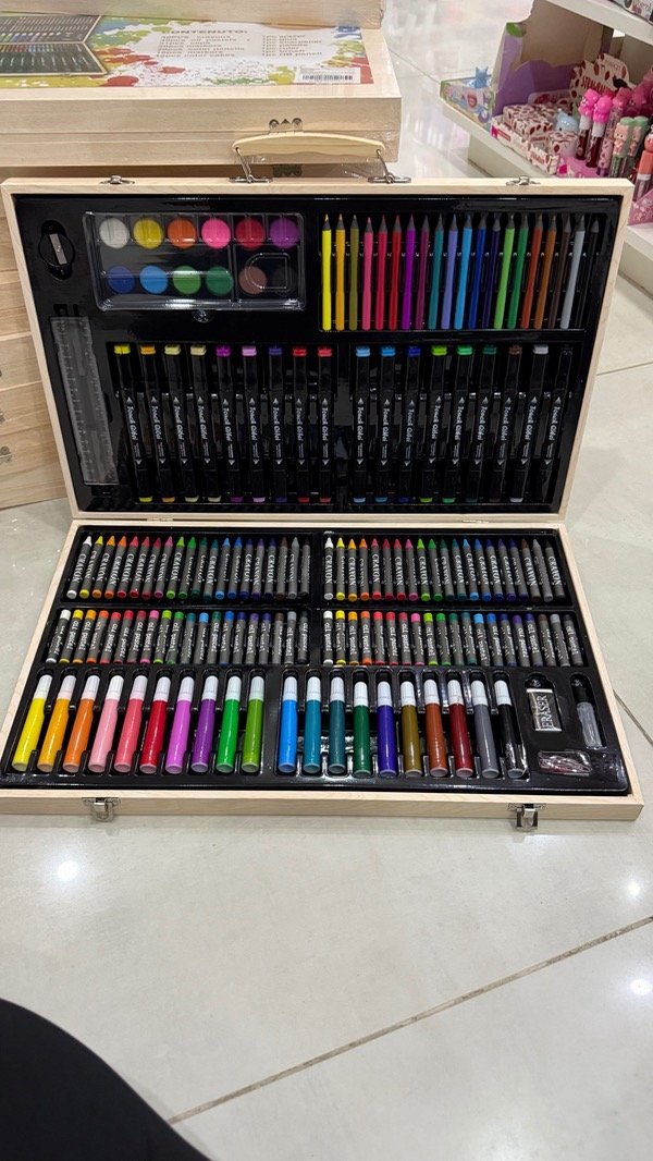 Producto - SET DE ARTE VALIJA DE MADERA 188 PIEZAS