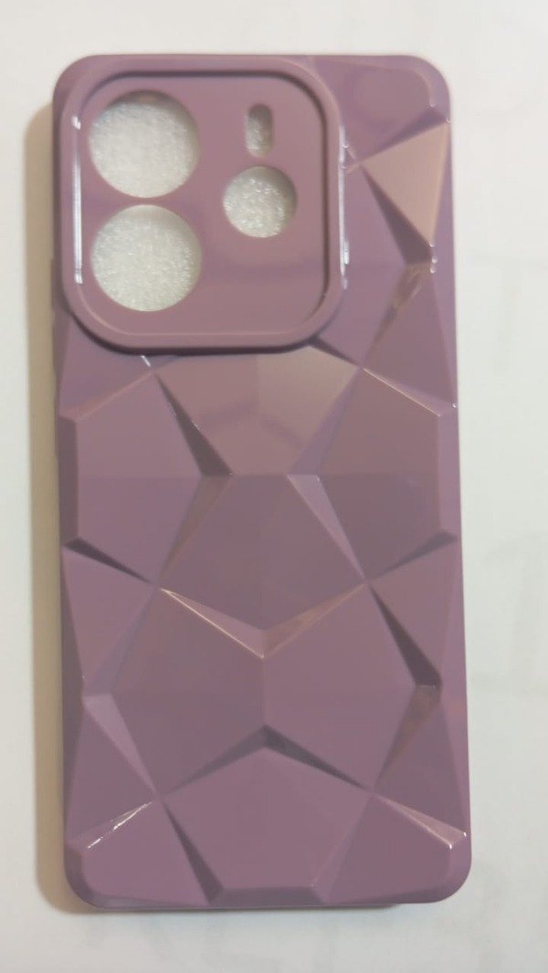 Producto - Funda Textura Rombos Violeta para Xiaomi Redmi Note 14