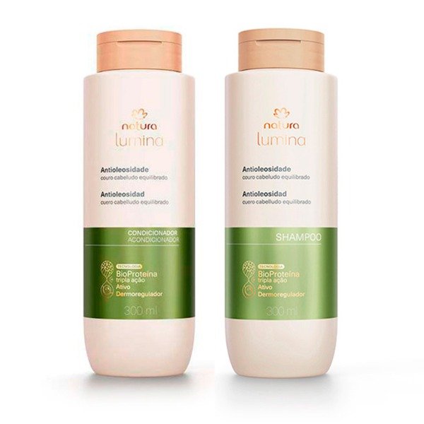 Producto - Kit antioleosidad: shampoo 300ml + acondicionador 300ml - Lumina