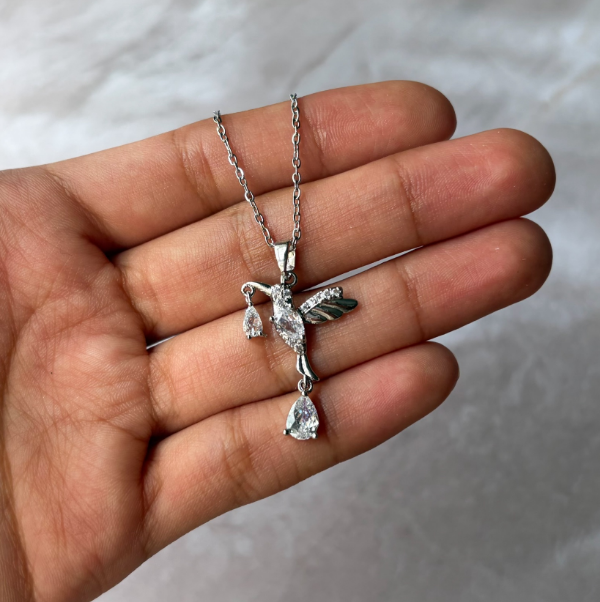 Producto - Collar colibrí con piedritas