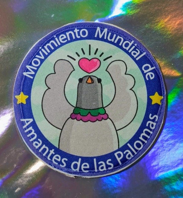 Producto - Parche paloma azul