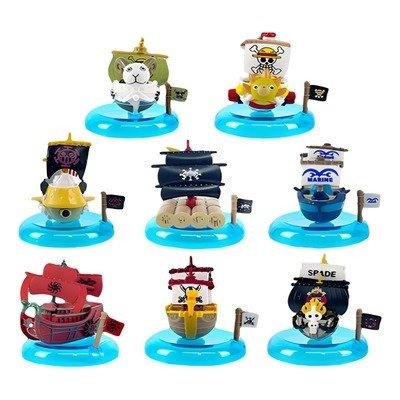 Producto - Figuras Gashapones Barcos One piece Set x8 (7cm)