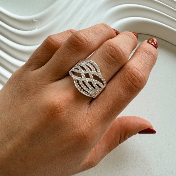 Producto - Anillo VANINA plateado