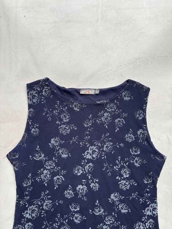 Producto - top flores azul