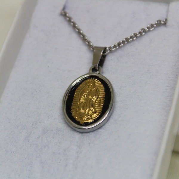Producto - MEDALLA VIRGEN DE GUADALUPE NEGRA Y DORADA