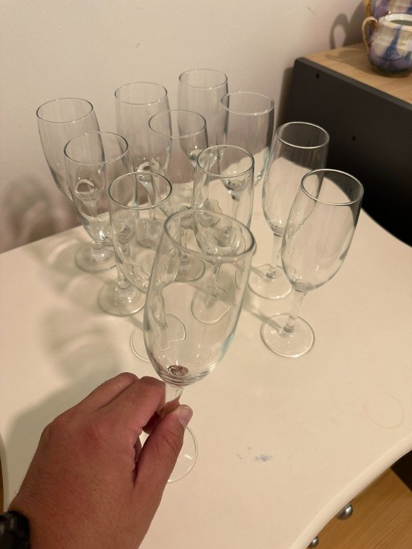 Producto - LOTE 11 COPAS DE CHAMPAGNE VARIAS. PRECIO POR TODAS #11036