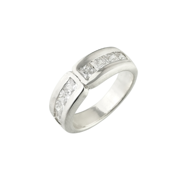 Producto - Anillo Medio Sin Fin Cuadrado Plata 925