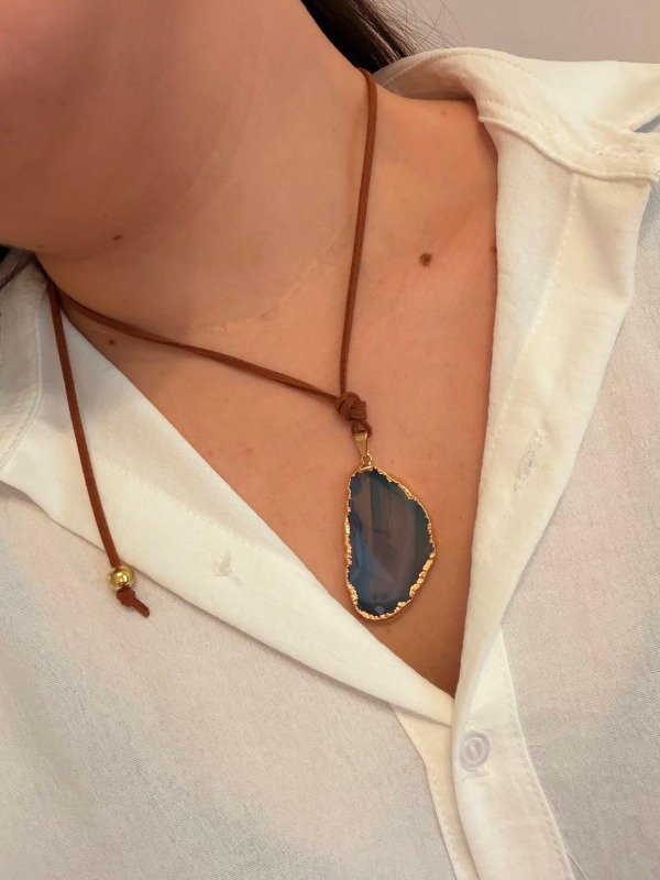 Producto - Collar Amor - Agata Azul - 1