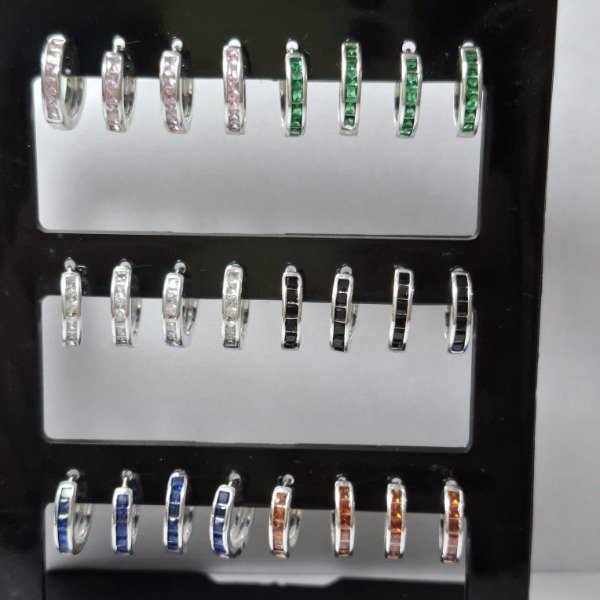 Producto - Argollitas cuadraditos verdes - 1