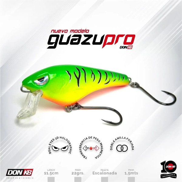 Producto - Señuelo Don KB Mojarra GuazuPro 14.5cm 33gr Paleta 1 Escalonada Media Agua