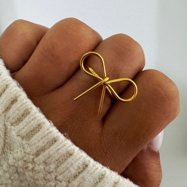 Producto - ANILLO DORADO MOÑO FINO