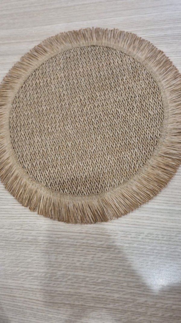 Producto - Individual fibras naturales- plato de sitio circular -SETx2 - 0