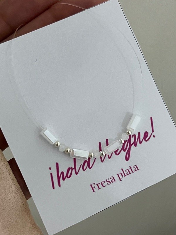 Producto - Tanzas tubos blancos nácar 40cm