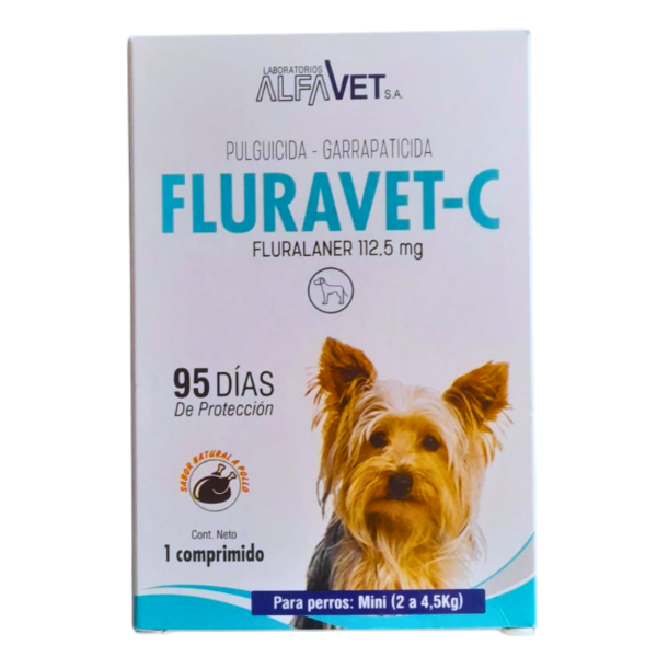 Producto - Fluravet-C 2 a 5 kg pulgas y garrapatas 95 dias Alfavet