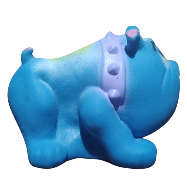 Producto - Juguete de Goma con Chifle para Perros - Perrito Bulldog, 11x10x7 cm - 2